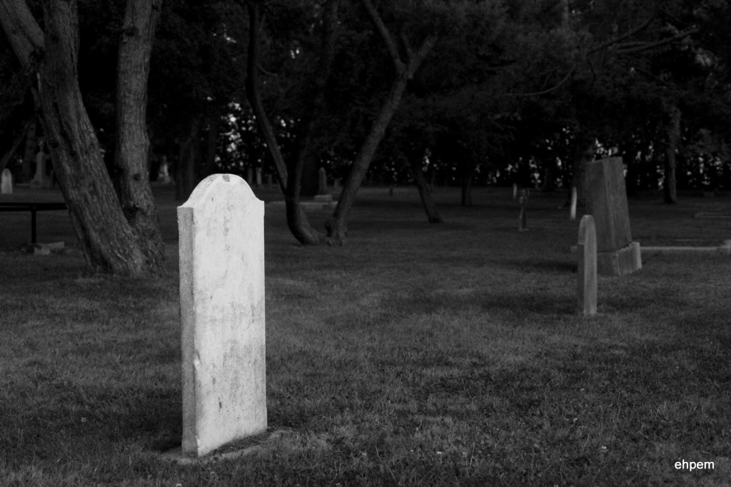 Ross Bay headstone marble front