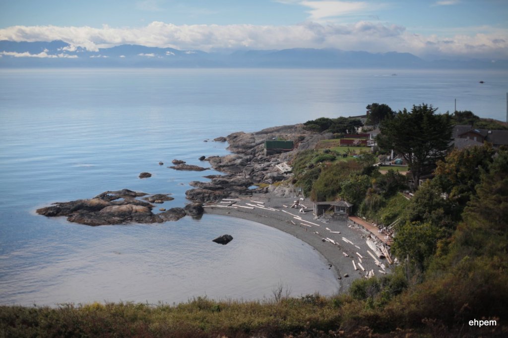 Pebble beach from above