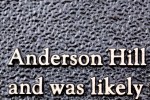 Anderson Hill bronze text