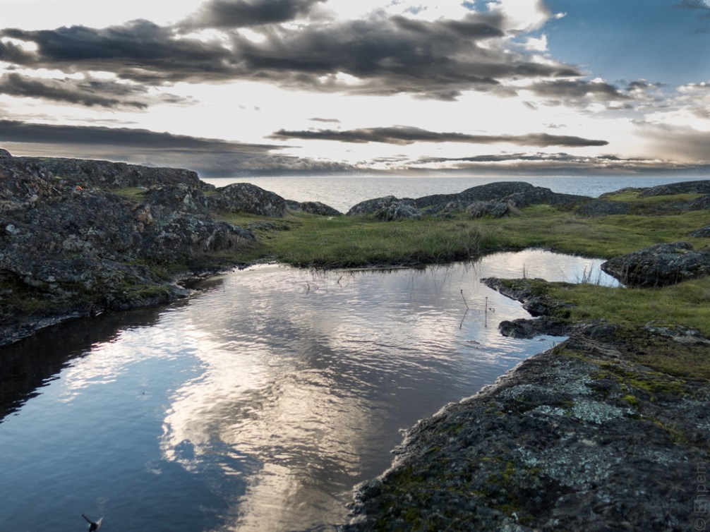 Lightroom Processing of the 0.0 EV version, sky and reflection.