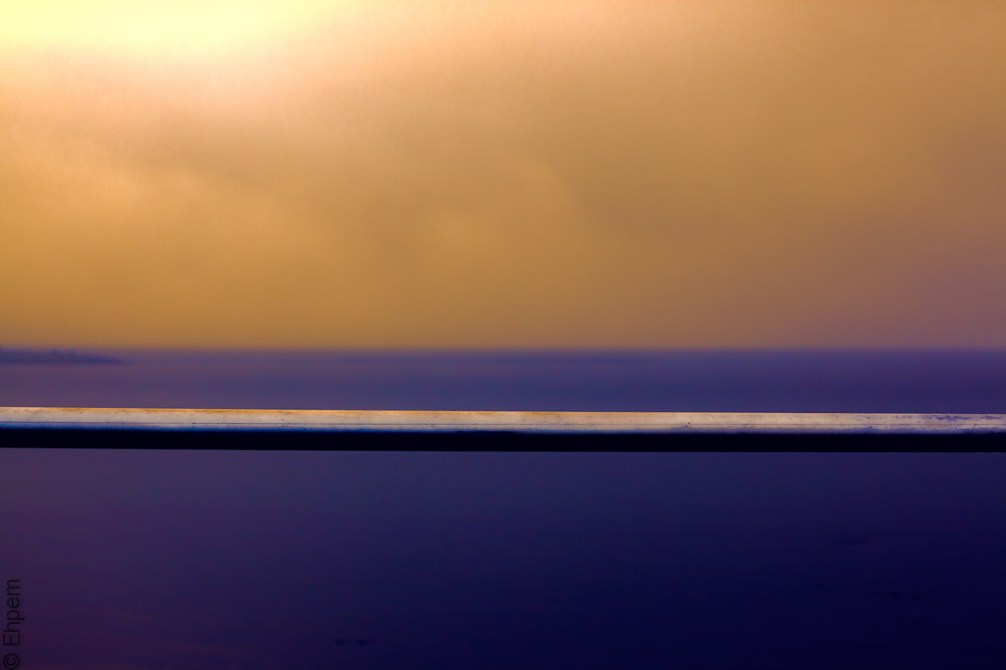 Horizontal rail blue sea yellow sky IMG_5875-Edit-2