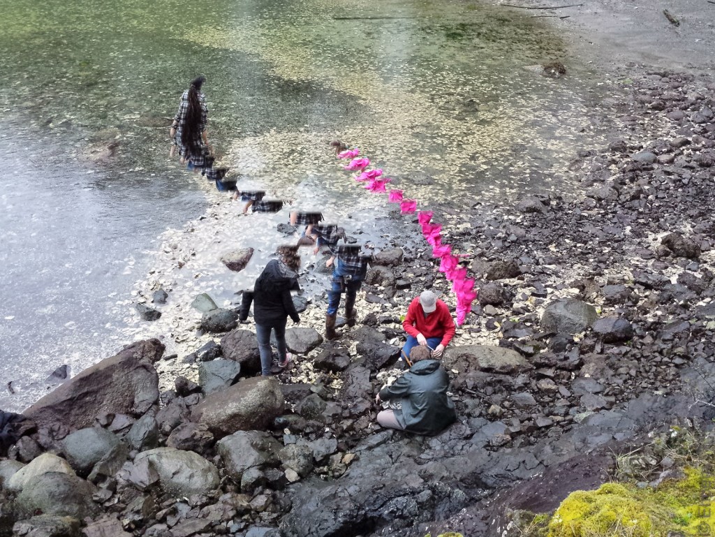 Vertical pano, from bottom up, moving people from camera with light edits in LR5